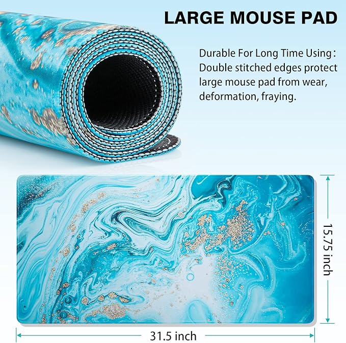 Canjoy Gaming Mouse Pad, Large Extended Mouse Pad Big Computer Mousepad for Home Office Gaming Work 31.5x15.7inch