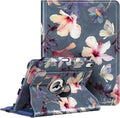 Fintie Rotating Case for iPad Air 11-inch M4/M3/M2 (2026/2025/2024), iPad Air 5th (2022) / 4th Generation 10.9 Inch - 360 Degree Rotating Protective Stand Cover with Pencil Holder, Hibiscus