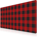 Buffalo Plaid Mousepad, XXL Big Mouse Pads Computer Desk Pads, Mat Non-Slip Rubber Base Waterproof with Stitched Edges, 35.4 X 15.7 inch for Work/Game/Office/Home Scottish Tartan