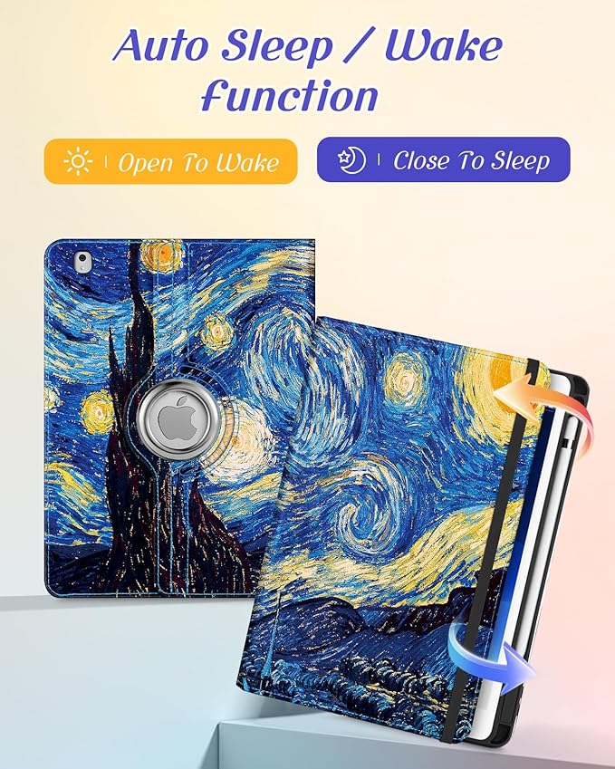 Kidcube for iPad Air 3rd Generation Case/Pro 10.5 Inch Case - Women Girls Kids Cute Rotating Stand Folio Cover with Pencil Holder & Card Slot Cool Unique Teens Design Cover for iPad Pro 10.5''/Air 3rd