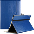 ProCase for iPad 9th/ 8th/ 7th Generation Case 10.2 Inch 2021/2020/2019, iPad 10.2 PU Leather Case Business Stand Cover Smart Folio with Hand Strap Front Pocket Pen Loop -Navy