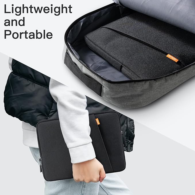 JETech Laptop Sleeve for 16-Inch MacBook Pro (M1-M5, 2019-2026), Waterproof Bag Case with Pocket, Compatible with 16 Inch Notebook (Black)