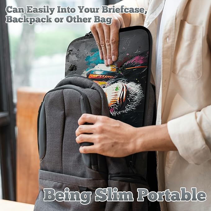 Laptop Sleeve Case Bag 15 inch, Music Monkey Slim Carrying Case Durable Handbag Travel Laptop Bag for 15 inch MacBook Air M3/M2/15 Pro/Surface Laptop 7/6/5/4/3/ Dell XPS 15 Plus