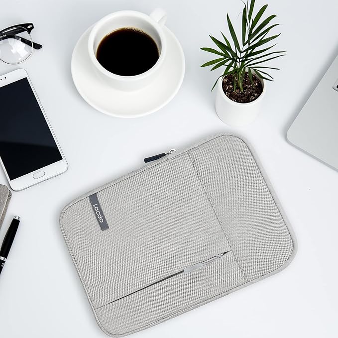 Lacdo Tablet Sleeve Case for 11 inch iPad A16 | 11 Inch ipad Air M4 M3 M2 | 11" iPad Pro M5 M4 | 10.9" ipad/ipad Air | 10.2" IPad | 11" Samsung Galaxy Tab A9+, iPad Air Pro Case Protective Bag, Gray