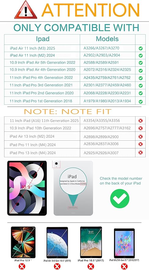 Vimorco for iPad Air M4/M3/M2 11 Inch Case 2026/2025/2024,for iPad Air 5th/4th Gen Cover 10.9-inch, for iPad Pro 11 Inch Case 4th/3rd/2nd/1st Generation Pencil Holder/Hand Strap/Pocket, Watercolor Art