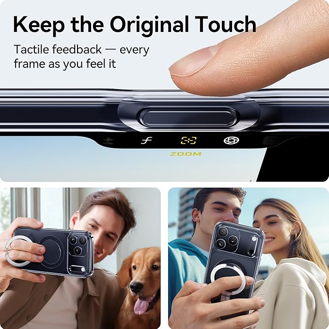 CASEKOO Ultra Magnetic Stand for iPhone 17 Pro Max Case Clear [Compatible with MagSafe] [16FT Military-Grade Protection] Transparent Slim Phone Ring 17 Pro Max Phone Cover 6.9 inch, Clear