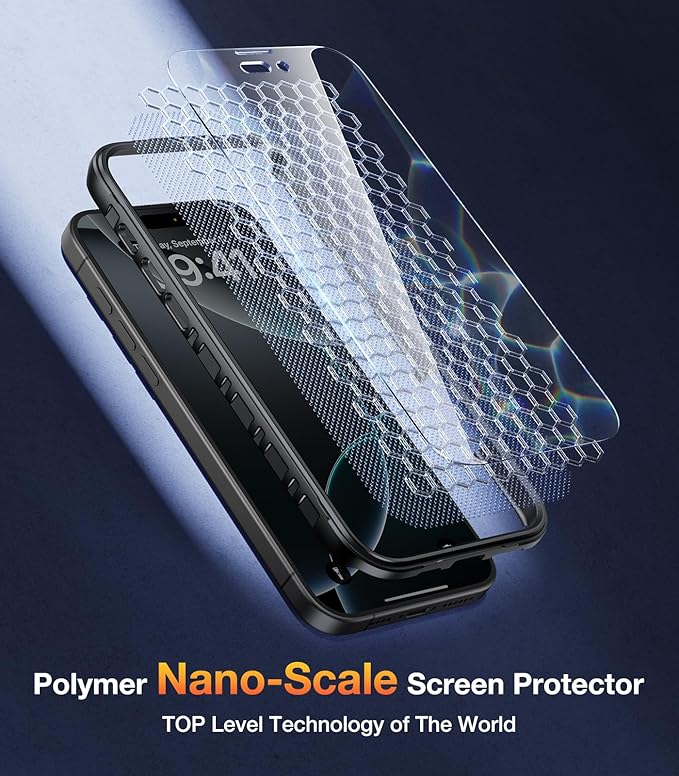 Diaclara Magnetic Designed for iPhone 16 Pro Case, Full Body Rugged with Touch Sensitive Anti-Scratch Screen Protector, Compatible with MagSafe, Soft Bumper Case for iPhone 16 Pro 6.3'', Black