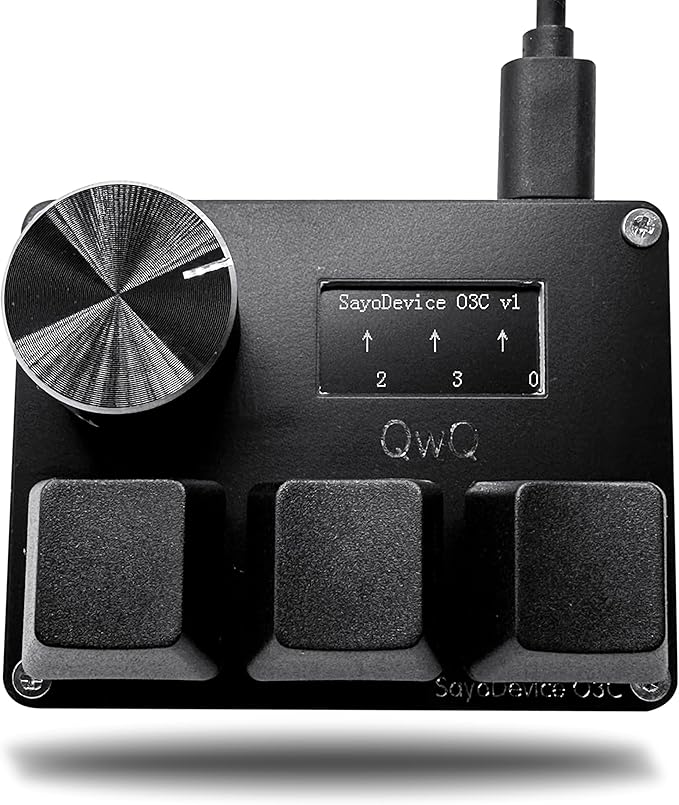 BTXETUEL SayoDevice O3C OSU Keyboard Rapid Trigger Hall Switches Magnetic Linear Switches Keyboard with Knob and Screen,Copy Paste,Shotcut,Macro Hotswap Mini Keypad.…