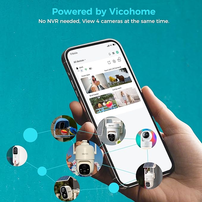 Vicohome 2K Indoor Security Camera, Plug-in, AI Tracking, 24/7 Recording, Pet/Baby Monitor, 360° View Pan/Tilt, Two Way Audio, Night Vision, Easy to Setup, Wi-Fi, Audible Alarm,180 Days Care Plan