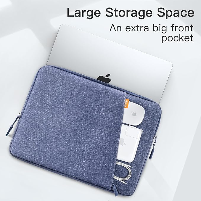 JETech Laptop Sleeve for 13-14Inch MacBook Neo (A18 Pro), MacBook Air/Pro (M1-M5) 2020-2026, 13-13.6 Inch Notebook, Waterproof Shock Resistant Bag Case with Accessory Pocket (Purple)