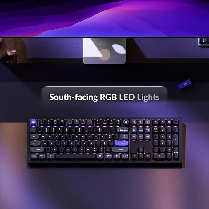 Keychron Q6 HE Wired Hall Effect Keyboard, Rapid Trigger Magnetic Switch Keyboard Hot Swappable, 8000 Hz Polling Rate Full-Size Layout Aluminum, Custom RGB for Mac Windows Linux - Black