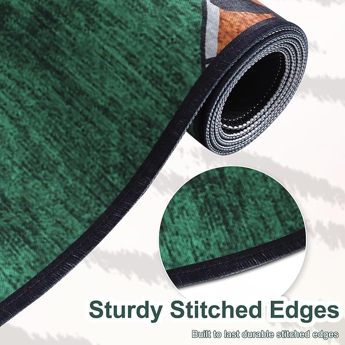 Tiger Desk Mat for Keyboard and Mouse, Non Slip Large TigerHide Desk Mat, Smooth Gaming Mouse Pad, Long Mouse Pad for Gaming Office Home 35.4 x 15.7 Inches (Emerald Green)