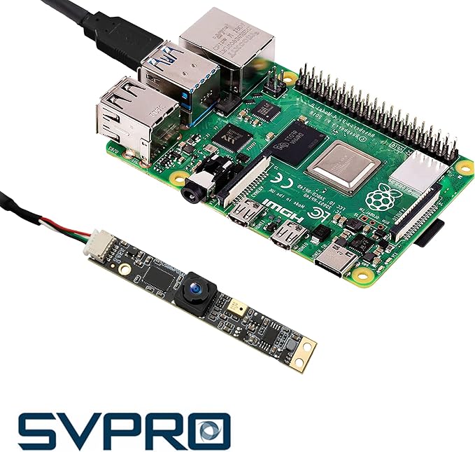 SVPRO 8MP USB Camera Module with Microphone Wide Angle Computer Camera Fixed Focus 4K Lightburn Camera for Laser Engraver Embedded UVC Webcam Board Small Security Camera for PC,Raspberry Pi
