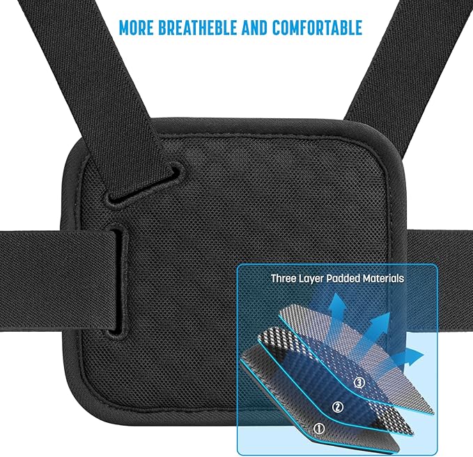 Chest Mount Harness Chest Strap Compatible with GoPro DJI Osmo AKASO Action Cameras, Comfortable and Stable Chesty for Go Pro Max Hero 13 12 11 10 9 8 7 6 5 Session
