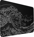 Mouse Pad, Large Gaming Mouse Pad with Double Stitched Edges, 14.9 x 11.7 inches Premium-Textured & Waterproof Mousepad, Nonslip Natural Rubber Base Mouse pad for Laptop,Computer, Office, Wave