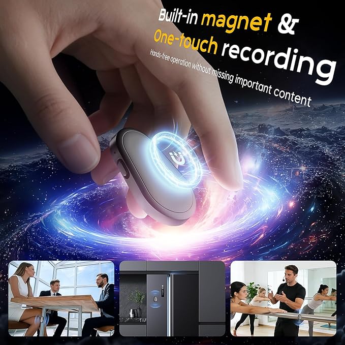 136GB Magnetic Voice Recorder - (9800Hours) Zutiifeu Voice Activated Recorder with DSP5.0 Noise Cancellation HD Audio Recorder for Classes, Meeting, Lecture, Daily Use Recording Device