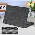 Funut for MacBook Pro 13 inch Case 2025 2024 2023-2016 A2338 M2 M1 A2251 A2289 A2159 A1989 A1708 A1706, Glitter Leather Hard Shell Cover with Keyboard Cover for MacBook Pro 13 Touch Bar, Shiny Gray