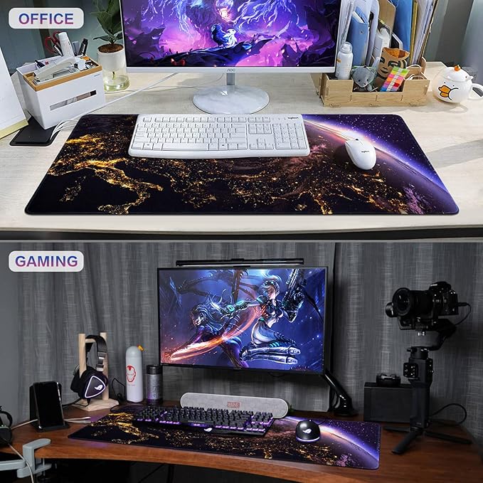 Canjoy Gaming Mouse Pad, Large Extended Mouse Pad Big Computer Mousepad for Home Office Gaming Work 31.5x15.7inch