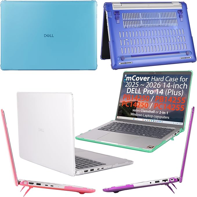mCover Case ONLY Compatible for 2025-2026 14" Dell Pro 14 Plus PB14250 PB14255 and Pro 14 PC14250 PC14255 Windows PC (NOT Fitting Any Other Dell Models) - Orange