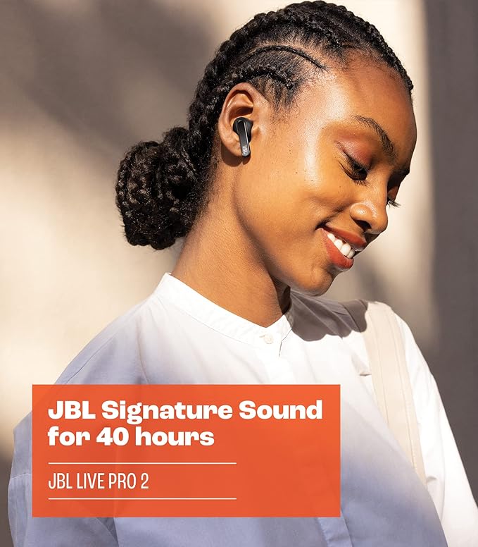 JBL Live Pro 2 - True Wireless Noise Cancelling Earbuds, up to 40 Hours of Playback with Wireless Charging, 6 mics for Perfect Calls, Touch & Voice Control, IPX5 Water Resistant (Rose)