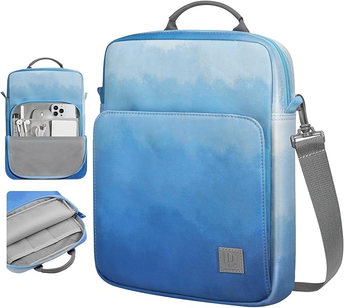 Dadanism 9-11 Inch Tablet Sleeve Bag Carrying Case with Shoulder Strap for iPad (A16) 11", iPad 10th Gen 10.9", iPad Air M4/Pro M5 11", iPad 9/8/7th 10.2", Galaxy Tab A11+ Plus 11", Misty Blue