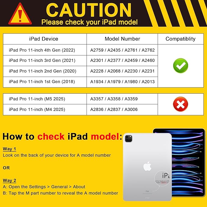 DONGKE Case for 2022/2021/2020/2018 iPad Pro 11 inch Gen 4/3/2/1 - Slim Protective Case - Built in Pencil Holder Support Charging - Trifold Stand & Sleep/Wake Cover - Elegant Flowers