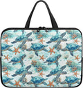 17 Inch Sea Turtle Starfish Laptop Sleeve, Lightweight Laptop Cover Computer Bag Tablet Carrying Case with Handle, Waterproof Tote Bags Notebook Case Handbag Briefcase for Men Women