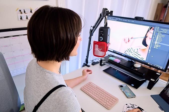 Joby Wavo POD Pop Filter, Microphone Pop Filter, Wind Pop Screen, Plosive Filter for Wavo POD, Filter for Microphones, Condenser Microphones, ASMR Microphone, Accessories for PC, Microphone PC