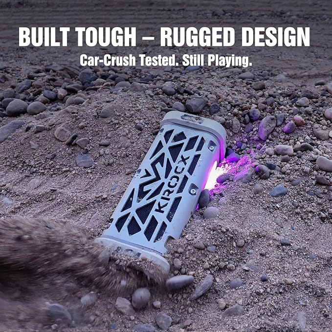 TRAVOR Magnetic Bluetooth Speaker, 45W Rugged All-Aluminum Build Portable Outdoor Speaker, Deep Bass, IP68 Waterproof, TWS Wireless Speaker for Golf Cart, Camping, Beach (Cloud Dancer Metallic)