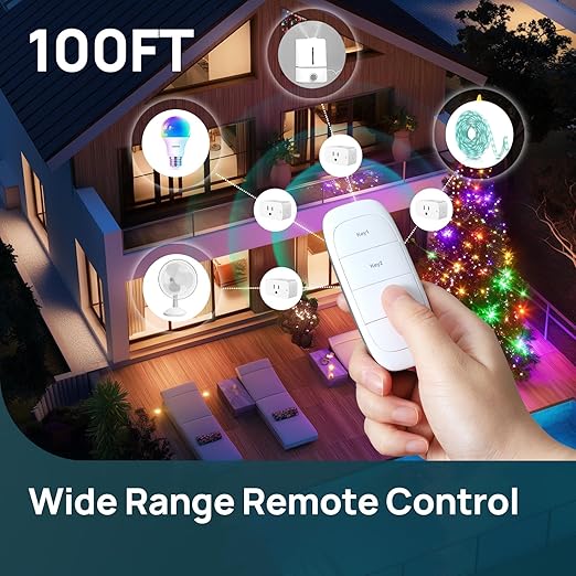 Linkind Matter Smart Plug Bundle with Linkind Plug Remote, Exclusive for Linkind/AiDot Smart Plug, Compatible with AiDot (The Remote not compatibile with Apple Home, Alexa, Google Home, SmartThings)