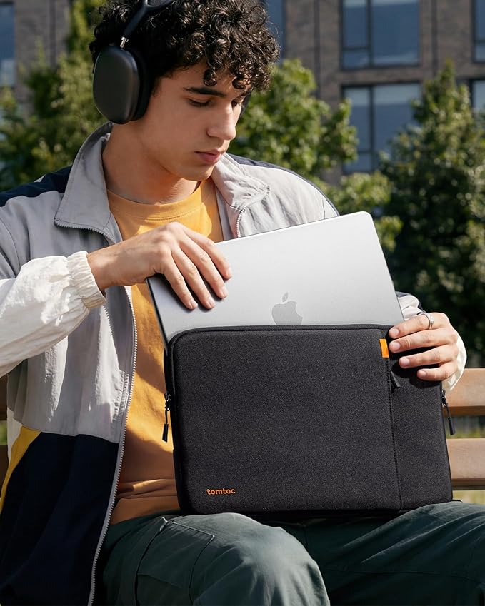 tomtoc 360° Protective Laptop Sleeve Designed for 13-inch New MacBook Neo A3404 (2026) A18 Pro Chip, Water-Resistant Shockproof Computer Case Bag Fits 12-13 Inch Surface Pro Copilot+ PC