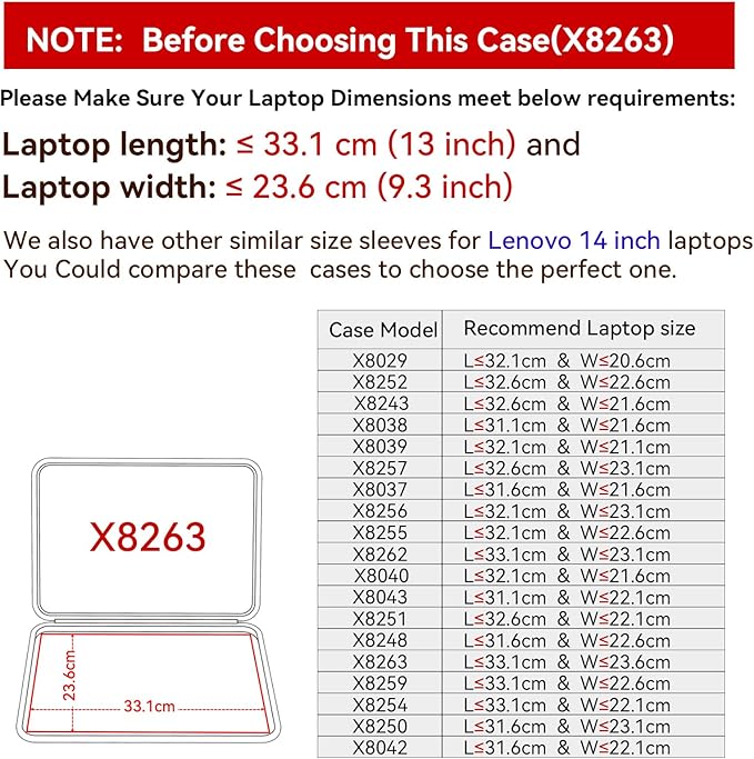 Smatree Hard EVA Protective Sleeve Case Compatible for 14 inch Lenovo ThinkPad L14 Gen 2 Laptop (Plastic/Aluminum), for 14 inch Lenovo ThinkPad Waterproof Hard Sleeve (X8263)