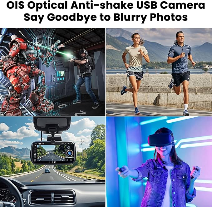 ELP 11MP 4K 30fps USB Camera Module for PC, 90 Wide Angle Webcam with IBIS Anti-Shake, Auto Focus, UVC USB2.0 for Live Streaming, Monitoring 3D Printer