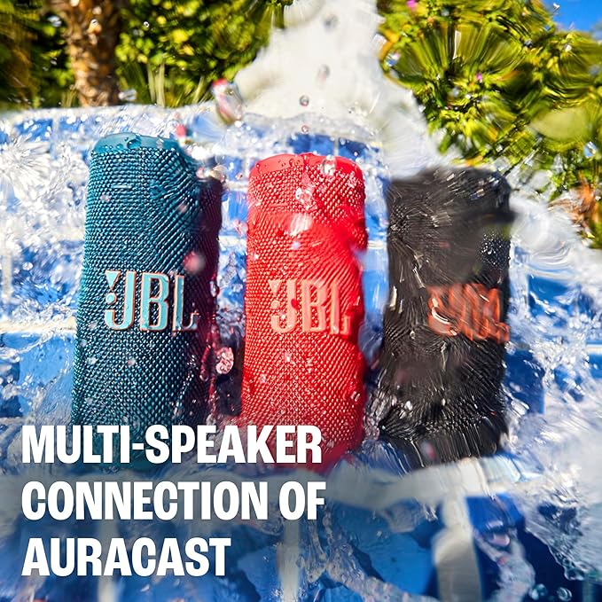 JBL Grip - Compact Bluetooth Speaker with Bold Pro Sound and Ambient Light, up to 14 Hours of Playtime, Water, Dust and Drop-Proof (IP68), & Multi-Speaker Connection with Auracast™ (Pink)