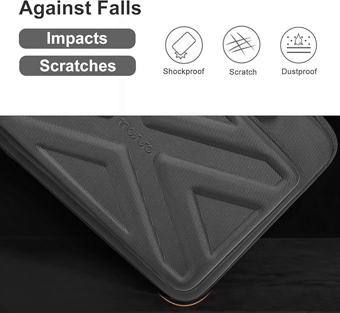 MOSISO 15.6-16 inch Laptop Hard Case, 15 inch Shockproof Waterproof Laptop Case Hard Shell Compatible with MacBook HP Dell, Carrying Sleeve Computer Bag with Sturdy Handle&Front Pocket&Belt,Slate Gray