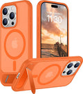 Magnetic Compatible with iPhone 15 Pro Case, [Built-in Invisible Kickstand][Compatible with MagSafe][Military Grade Shockproof] Slim Translucent Matte Phone Case for iPhone 15 Pro 6.1"