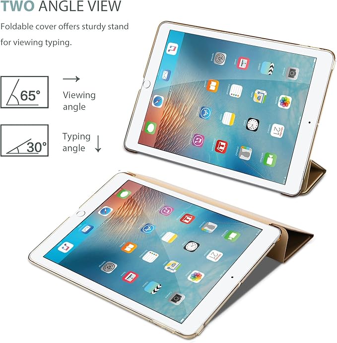 ProCase Smart Case for 10.5” iPad Air 3rd Generation 2019 / iPad Pro 2017, Slim Stand Cover with Translucent Frosted Back for iPad Air 3 -Gold