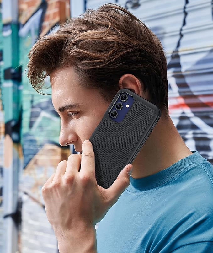 FNTCASE for Galaxy A15-5G Phone Case - Samsung A15 5G Magnetic Cover [Fit for Magsafe] with Screen Protector, Anti-Slip Textured, TPU+PC Dual Layer Shockproof, Military Grade Drop Protection (Black)