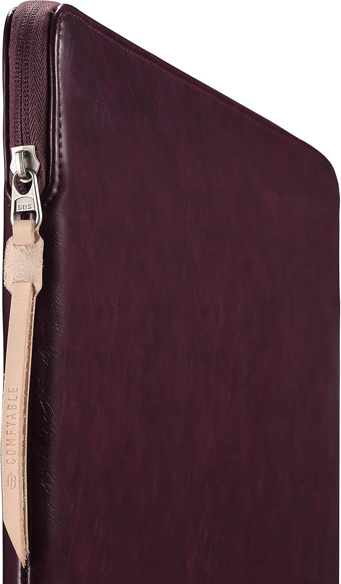 Comfyable Tablet Sleeve Compatible with iPad Air 13 inch M4 2026, iPad Pro 13" M5 with Magic Keyboard & Pencil Holder - PU Leather Bag Slim Protective Cover Case - Berry Brown