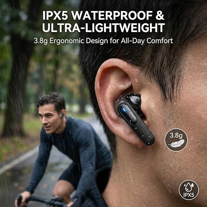Wireless Bluetooth Earbuds, Bluetooth 5.3, 20-Hour Battery Life, Hi-Fi Stereo Sound, LED Digital Display, Waterproof Design, Suitable for Phones, Work, and Various scenarios.