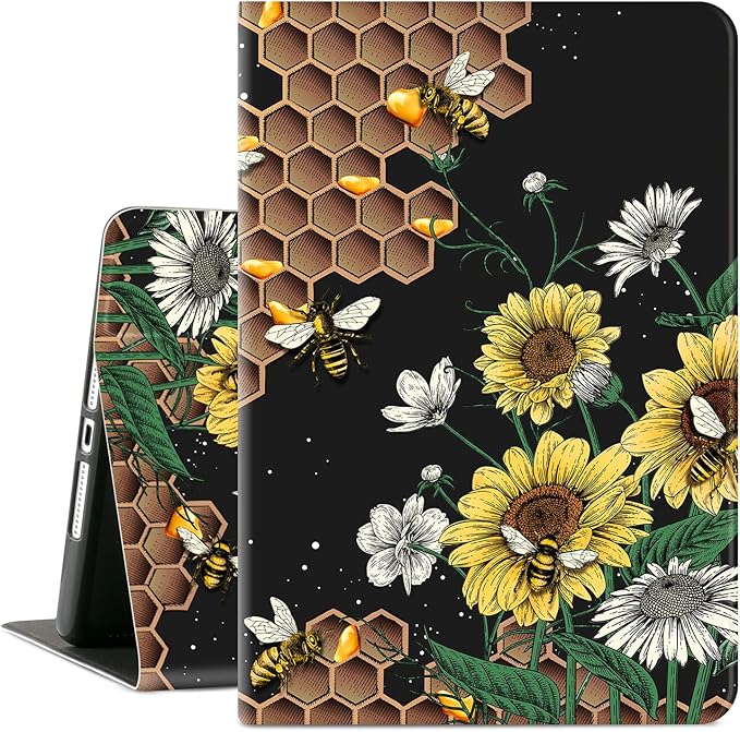 Case for iPad 9th Generation, for iPad 8th/7th Gen Cover, iPad 10.2 inch for iPad Case 9th Generation Multi-Angle Viewing with Adjustable Stand Auto Wake/Sleep, Sunflowers