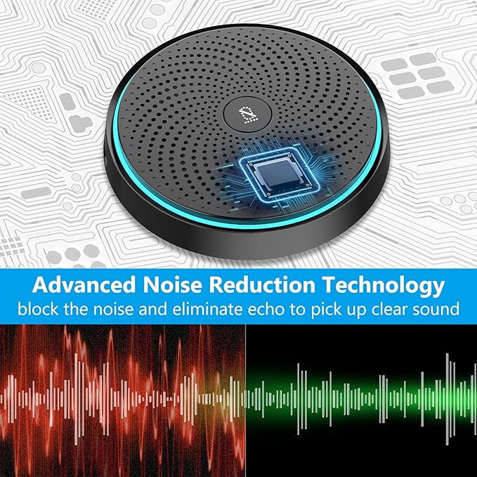 ANSTEN Conference USB Microphone, Omnidirectional Condenser PC Mic Pick Up Voice 10ft,Ideal for Video Conferencing Recording, Skype, Online Class, Court Report, Compatible with Mac OS X Windows