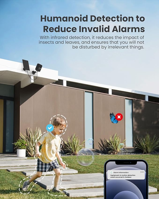 FOAOOD Security Camera Wireless Outdoor with Solar Panel Cameras for Home Security, Indoor Camera with Color Night Vision, PIR Human Detection, 2-Way Talk, IP66 Waterproof, SD Card/Cloud Storage