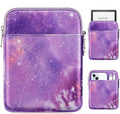 MoKo Padded Ereader Sleeve Case for 6-7 inch Ereader Tablet Bag Protective Cover Pouch with a Carabiner, Compatible with 7" Colorsoft Signature Edition 2024, Purple Starry Sky