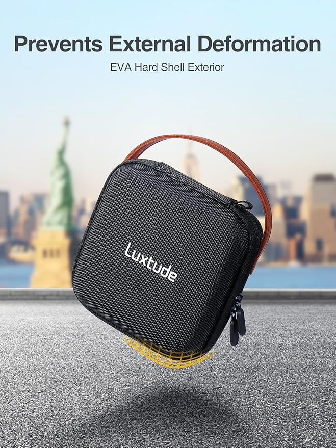 Luxtude Electronic Organizer Travel Case, Portable Tech Organizers, Hard Charger Organizer, Travel Cable Organizers, Tech Bag (Single-Layer, Black, X-Small)