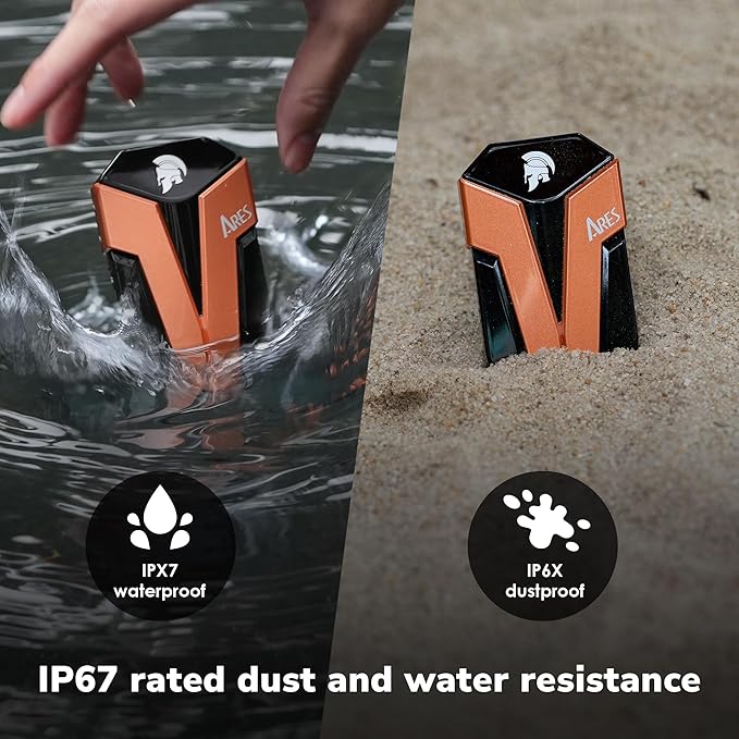 DATO 1TB External SSD, ARES Amber Shield Portable SSD w/LED, Up to 1600/1500 MB/s, OTG-Supported, IP67 Waterproof USB 3.2 Gen 2x2 Type C Rugged External Solid State Drive