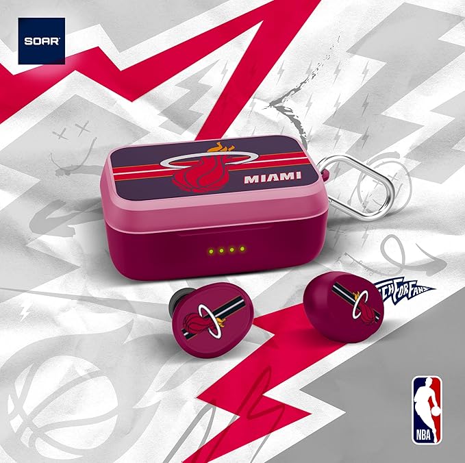 SOAR NBA Wireless Sport Earbuds: Comfortable Fit & Convenient Charging