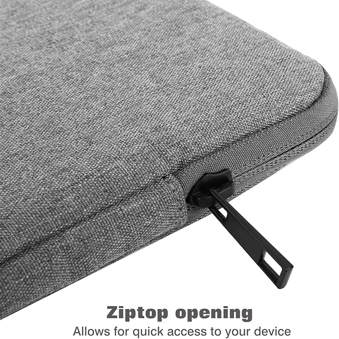 MoKo 13 Inch Tablet Sleeve Fits New 13inch iPad Air M4 2026, iPad Pro M5/M4/Air M3/M2 13", iPadPro 12.9", Galaxy Tab S8+/S9+ 12.4", Polyester Bag Fit with Apple Pencil or Smart Keyboard, Light Gray