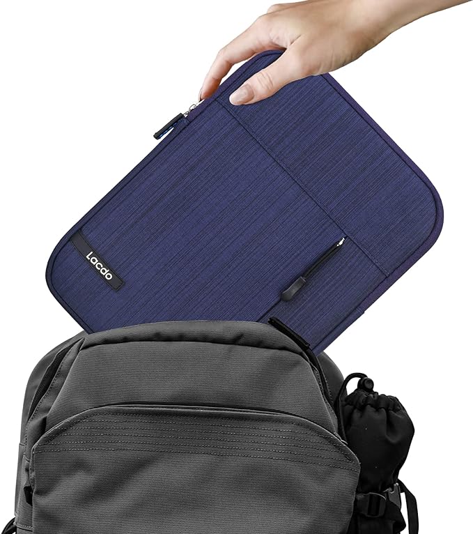 Lacdo iPad mini 7 Sleeve, iPad mini Case Bag, Tablet Sleeve Case for iPad mini 7 (A17 Pro)/6/5/4/3/2, Samsung Galaxy Tab A7 Lite 8.7" / Galaxy Tab A 8.0" Protective Tablet Bag Water Repellent, Blue