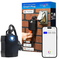 Enbrighten Vibe Outdoor Dual‑Outlet Wi‑Fi Matter Smart Plug, 2.4GHz, No Hub Required, Compatible with Alexa, Google Assistant and Apple HomeKit, Dual Grounded Plug‑in Outlets, 81912-TS1